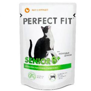 КОРМ ДЛЯ КОШЕК PERFECT FIT ДЛЯ ПОЖИЛЫХ, КУРИЦА КОНС. ПАУЧ