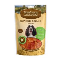 ЛАКОМСТВО ДЛЯ СОБАК ДЕРЕВЕНСКИЕ ЛАКОМСТВА КУРИНЫЕ ДОЛЬКИ,