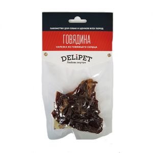 ЛАКОМСТВО ДЛЯ СОБАК DELIPET НАРЕЗКА ИЗ ГОВЯЖЬЕГО СЕРДЦА