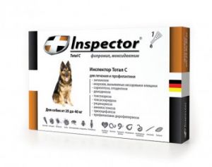 Inspector капли от внешних и внутренних паразитов для собак от 25 до 40 кг