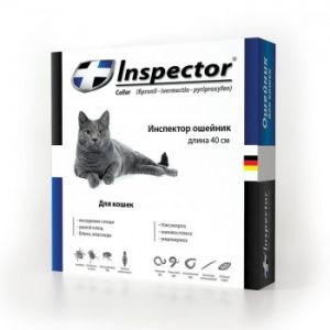 Inspector ошейник от внешних и внутренних паразитов для кошек