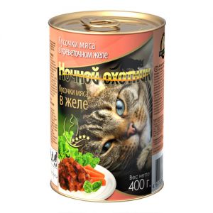 «НОЧНОЙ ОХОТНИК» - КУСОЧКИ В ЖЕЛЕ Кусочки мяса в креветочном 