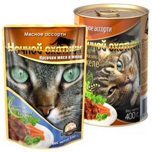 «НОЧНОЙ ОХОТНИК» - КУСОЧКИ В ЖЕЛЕ  Мясное ассорти