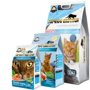 Ночной охотник СУХИЕ КОРМА ДЛЯ КОТЯТ Для котят от 1 до 12 месяцев